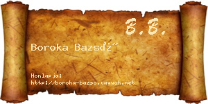 Boroka Bazsó névjegykártya